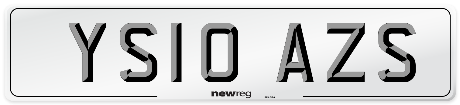 YS10 AZS Number Plate from New Reg